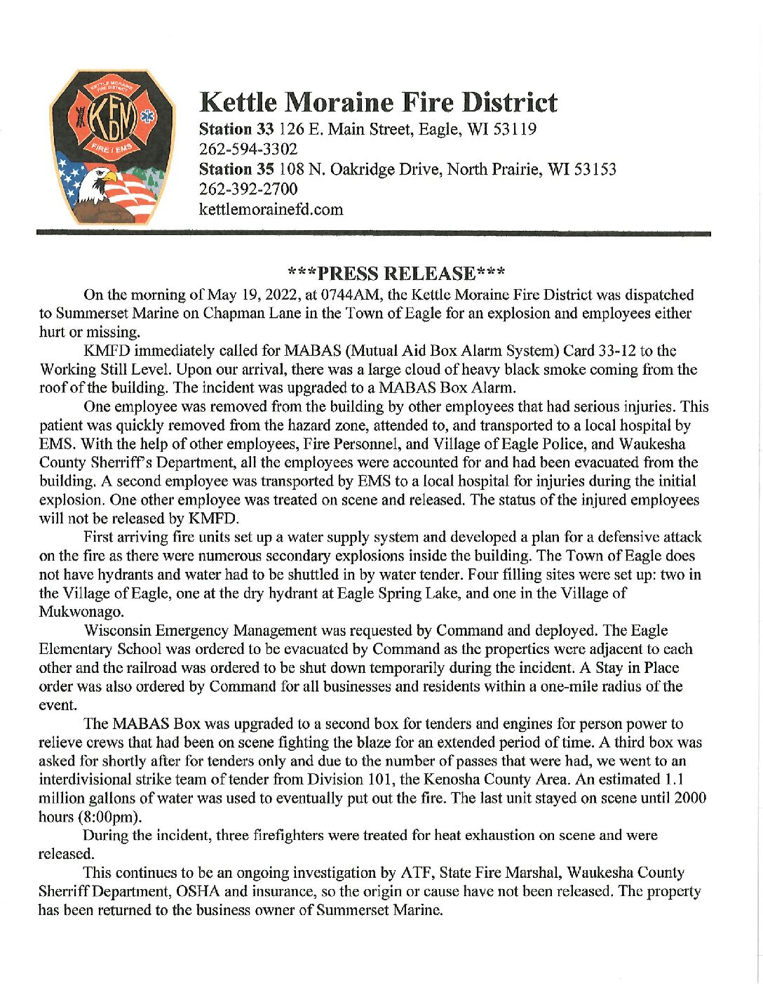 Kettle Moraine Fire District